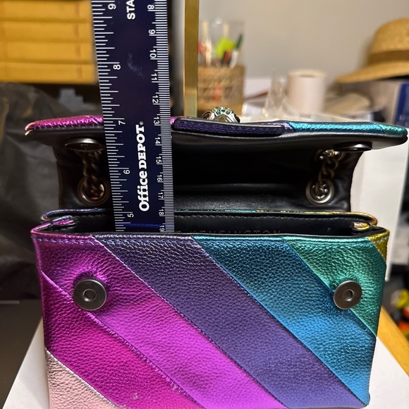 Kurt Geiger multicolor metallic rainbow quilted shoulder bag - Picture 10 of 10